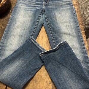 BKE Blue Straight Leg Jeans with Natural Fading